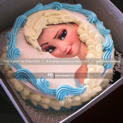 Frozen Cake with Elsa