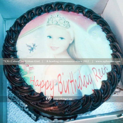 Barbie Photo Design Themed Cake