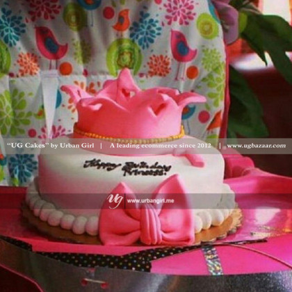 Princess Theme Cake With Crown