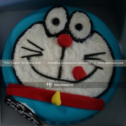 Draemon Face Theme Cake