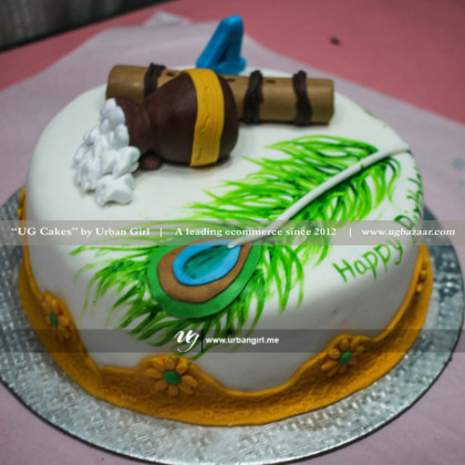 Krishna Theme Cake