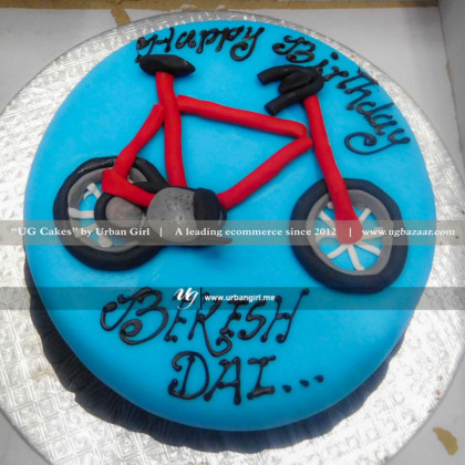 Bicycle Theme Cake