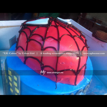 Double Deck Spiderman Theme Cake