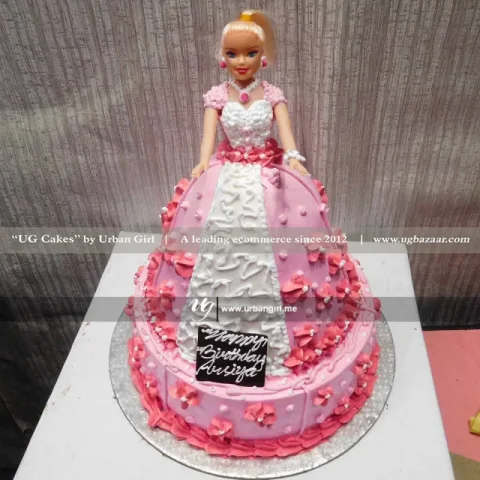 Double Deck Barbie Cake