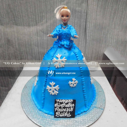 Blue Barbie Cake