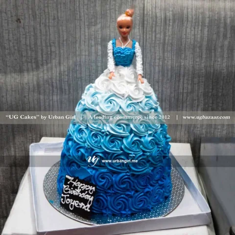 Non Fondant Barbie Cake