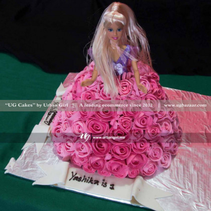 Roses Barbie Cake