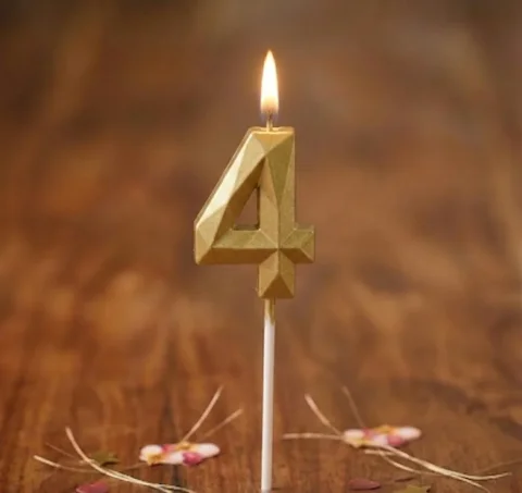Number 4 Candle-Per Piece