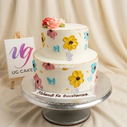 Double Decker Minimalistic Cake