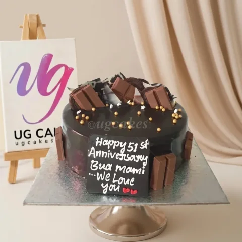 Choco Delight Cake with Chocolate Toppings