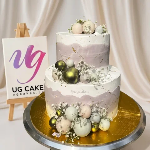 Double Decker Pastel Colour Cake