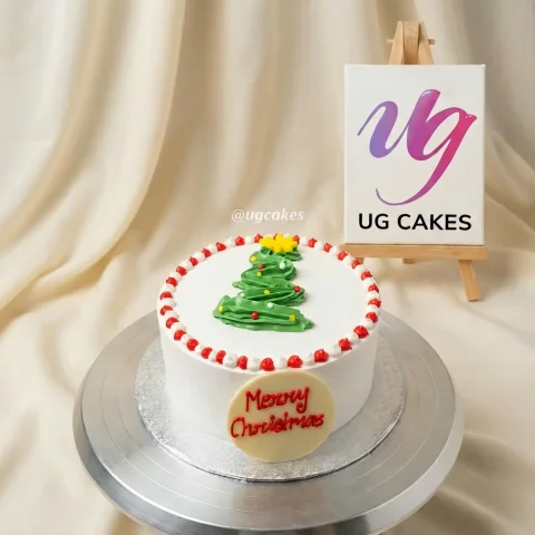 Christmas Tree Themed Cake