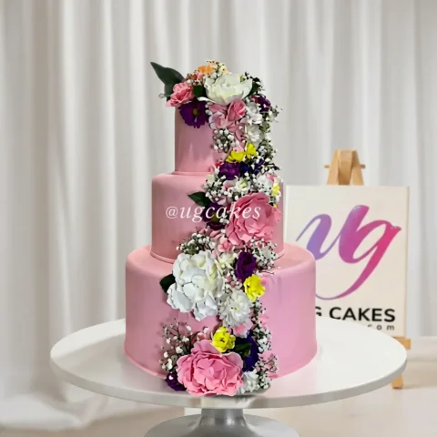 Enchanting Floral Wedding Cake