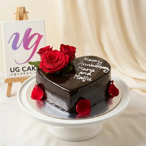 Anniversary Cake with Roses