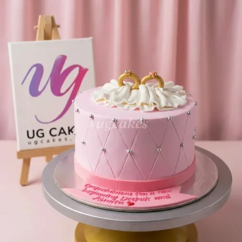 Wedding Rings Themed Cake