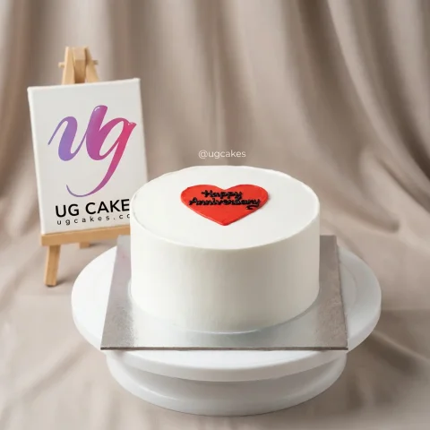 Happy Anniversary Cake with Heart