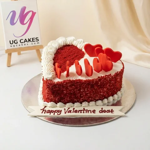Red Velvet Heart Cake