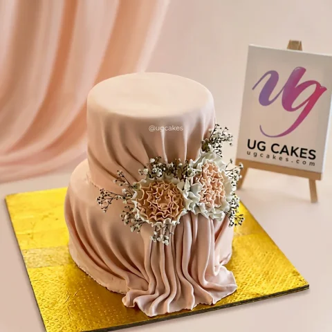Double-Decker Minimalist Wedding Cake