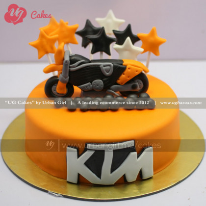 KTM Bike Designed Birthday Cake