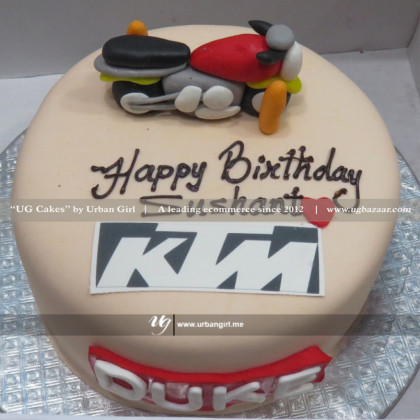 KTM Red Bike Designed Cake