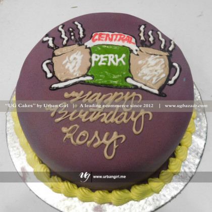 Twin Coffee Designed Cake
