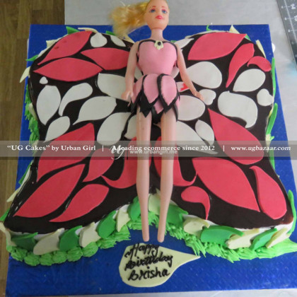 Butterfly Barbie Cake