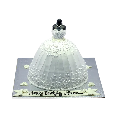 White Dress Cake