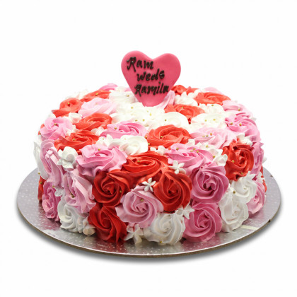 Full Flower Covered Cake