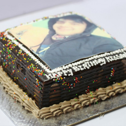 Customized Chocolate Cake with Printed Design