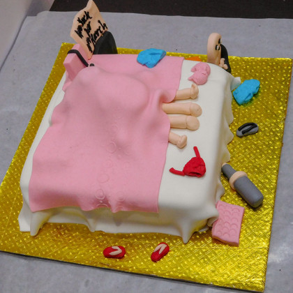 Last Fling Before The Ring Bachelorette Cake