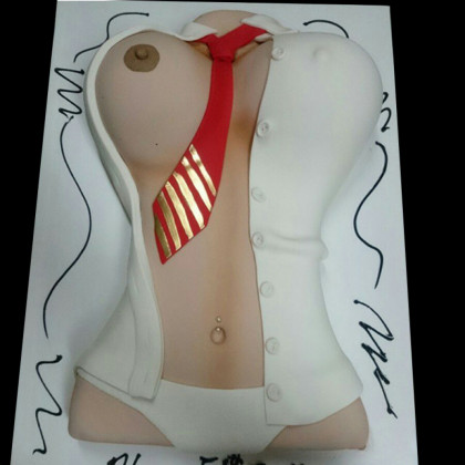 Half Naked Lady Bachelor Cake