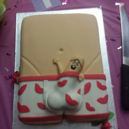 Hello From Within Bachelorette Cake