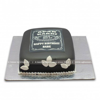 Jack Daniels Bottle Print Cake