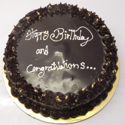Floral Border Birthday Cake
