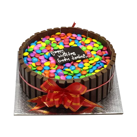 Gem-Topped Chocolate Cake