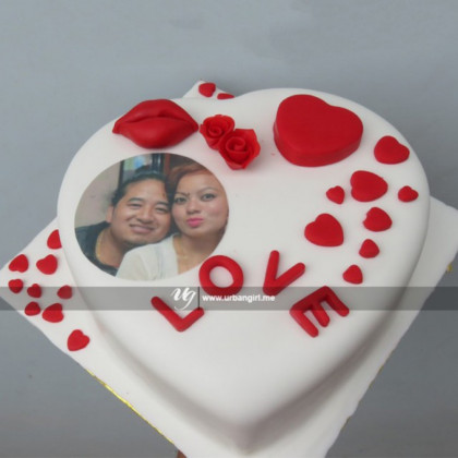 Anniversary Cake with Customized Print