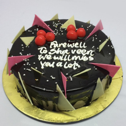 Cherry Chocolate Cake with Vanilla Bark