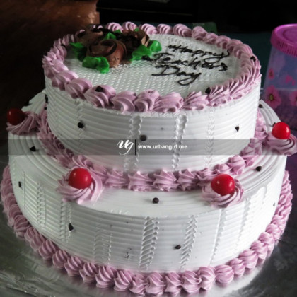 Double Decker Simple Cake