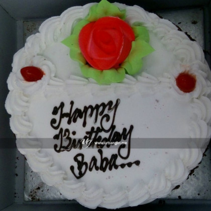 Rose Topped Vanilla Cake