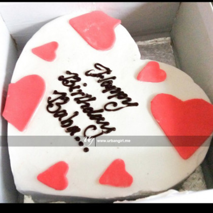 Heart-Shaped Vanilla Delight Cake