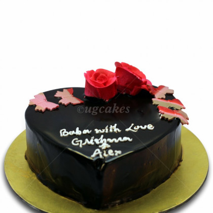 Heart Shaped Chocolate Cake