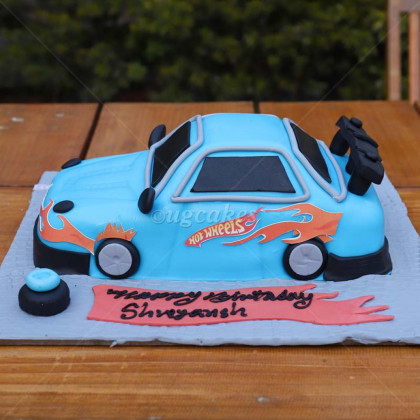 Hot Wheels Car Themed Cake