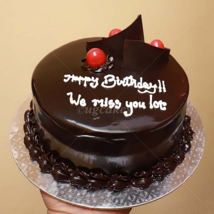 Classic Chocolate Cake with Cherries