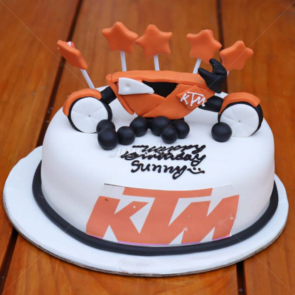 KTM Bike Designed Birthday Cake