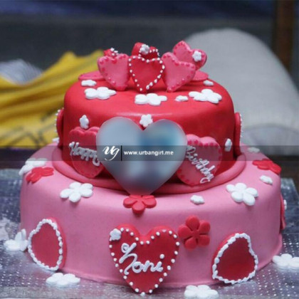Blazing Double Decker Cake