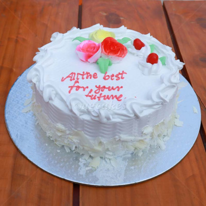A Simple White Forest Cake