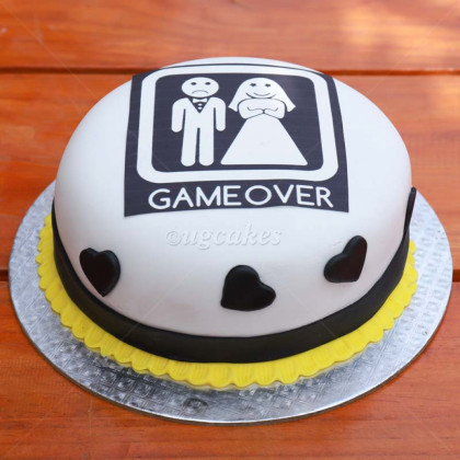 Game Over Bachelor Party Cake