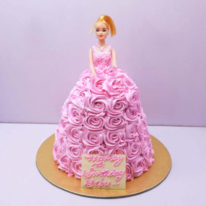 Barbie Rosette Cake