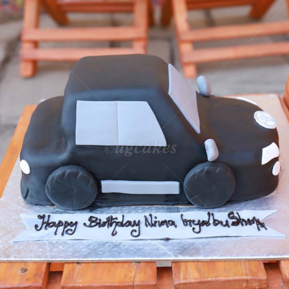 Black Toyota Car Themed Cake