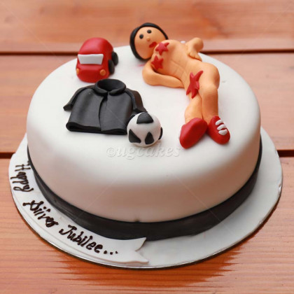 Silver Jubilee Bachelorette Cake For Couples